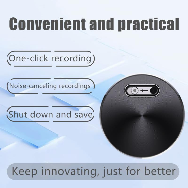Smart Voice Recorder – One-Touch Recording, HD Noise Reduction,Long Battery, Large Storage, Support Voice to Text