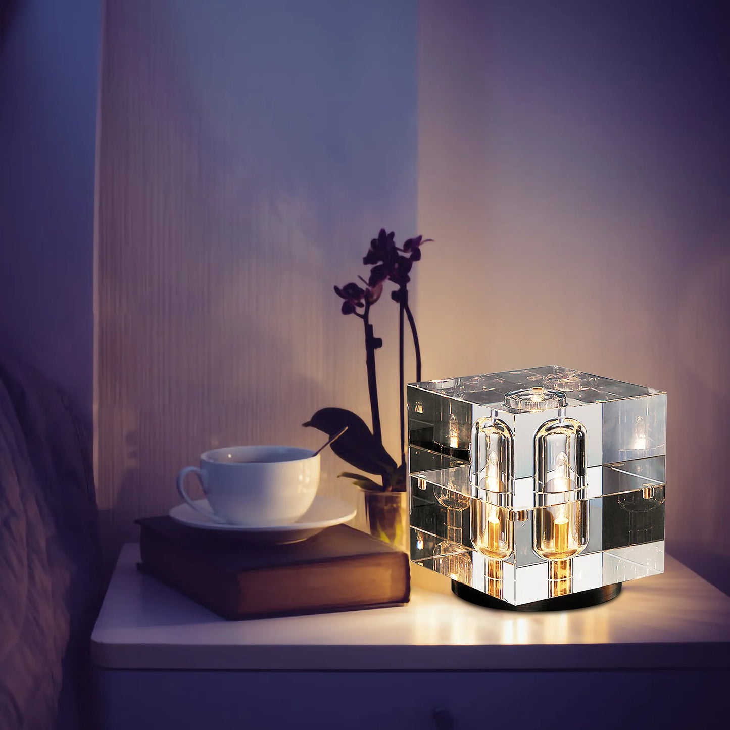 Illuminate Your Space with the Elegant Crystal Bedside Table Lamp