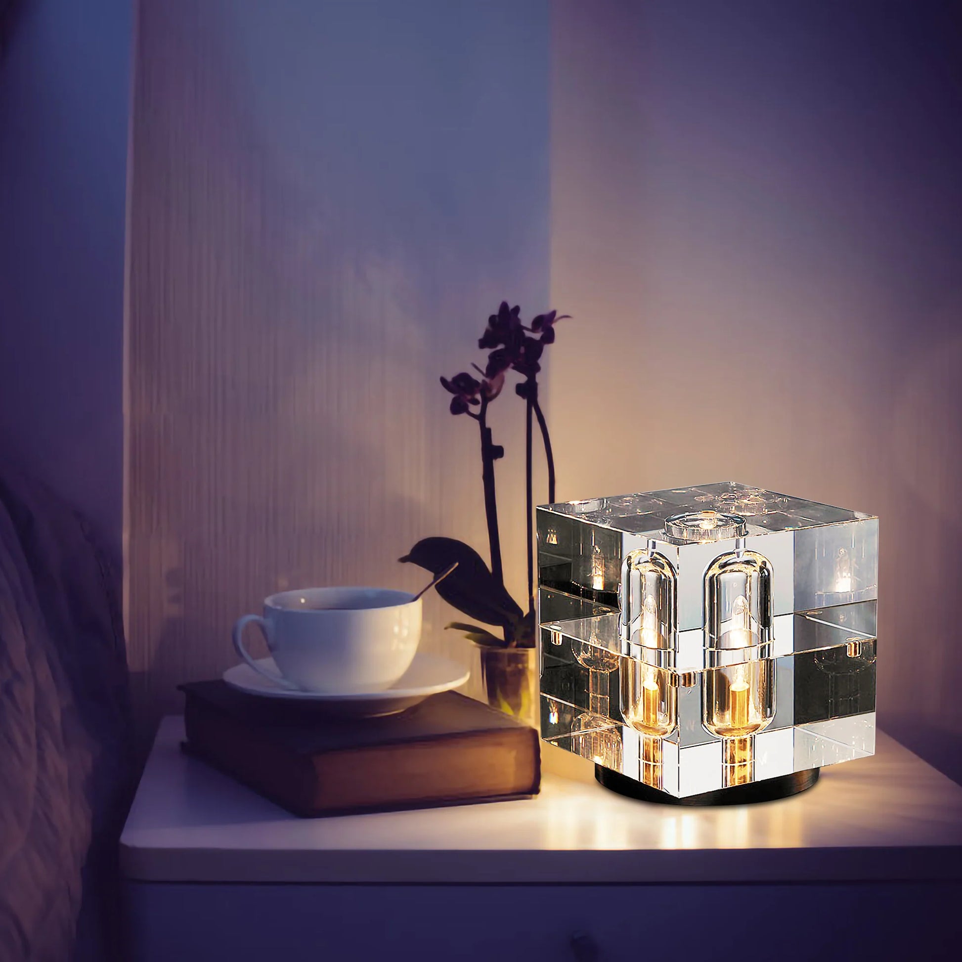 Illuminate Your Space with the Elegant Crystal Bedside Table Lamp