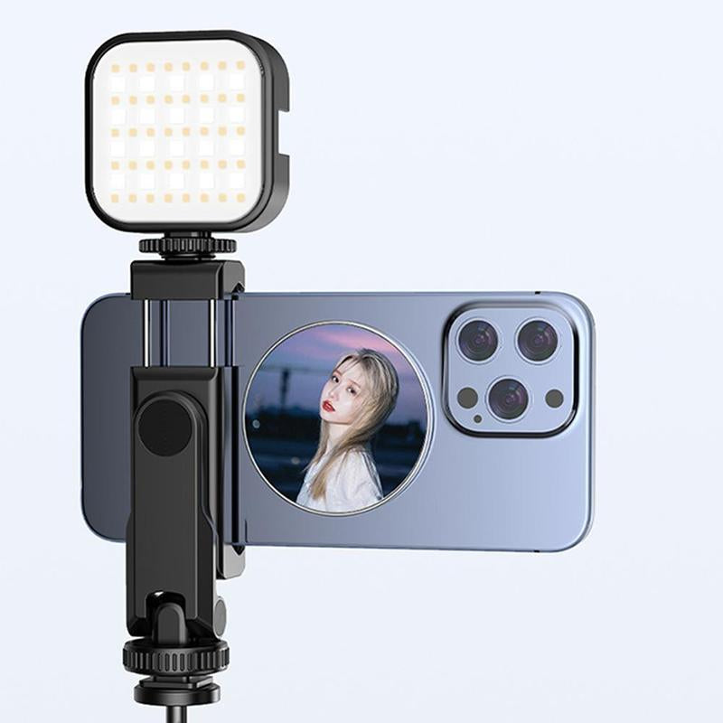 SELECTED Magnetic Slim Selfie Mirror for Back Camera - Convex Mirror Compatible with Magsafe Iphone 15, 14, 13 Max & plus - Perfect for Selfies and Vlogging Black Alloy
