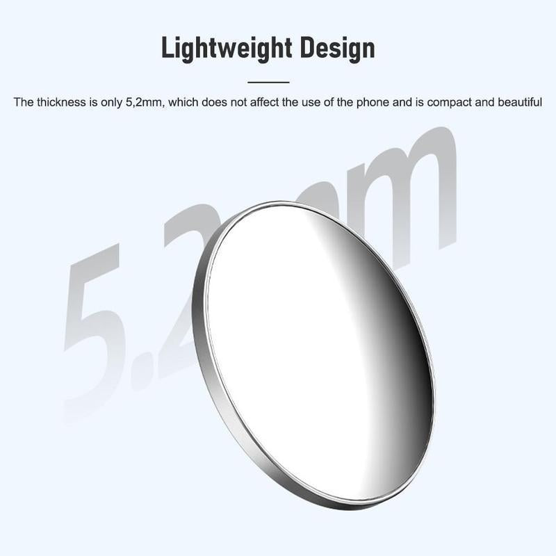 SELECTED Magnetic Slim Selfie Mirror for Back Camera - Convex Mirror Compatible with Magsafe Iphone 15, 14, 13 Max & plus - Perfect for Selfies and Vlogging Black Alloy