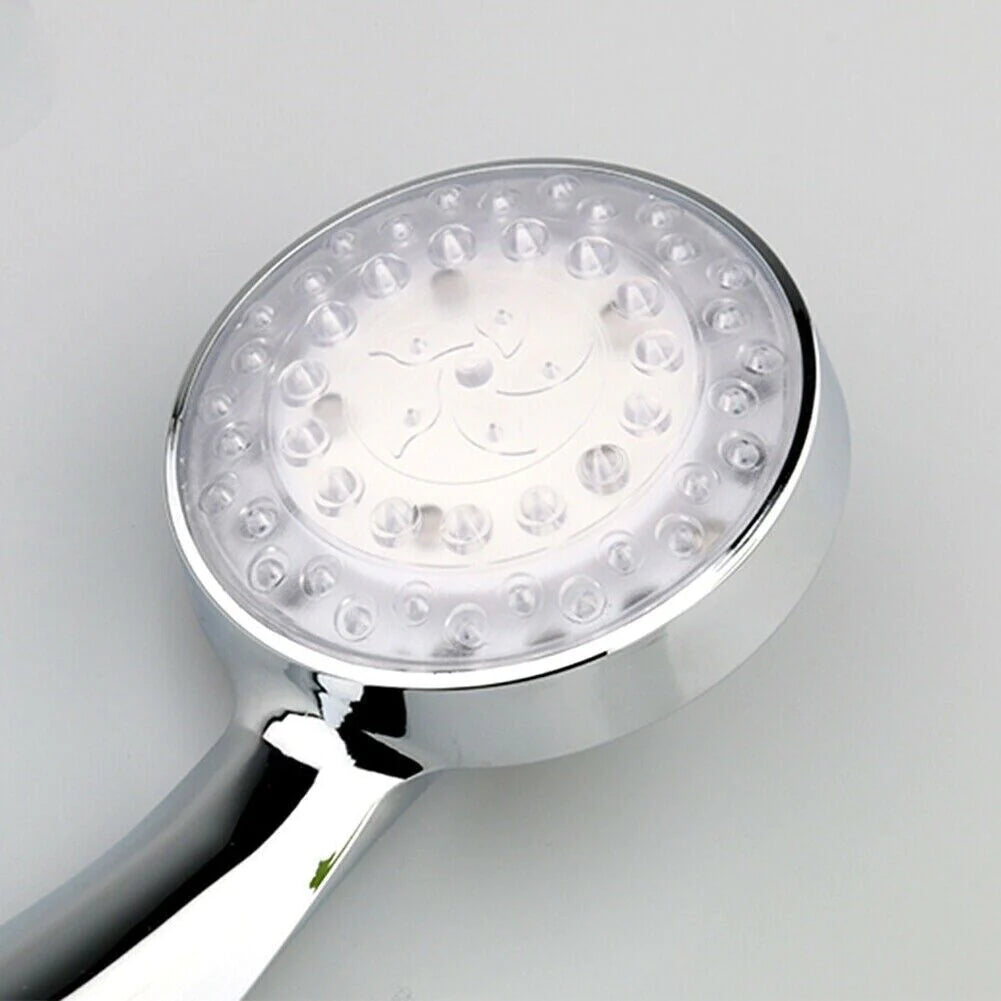 Transform Your Shower Experience with the Handheld LED Light Waterfall Shower Head - 7 Vibrant Colors for a Colorful Bath Time!