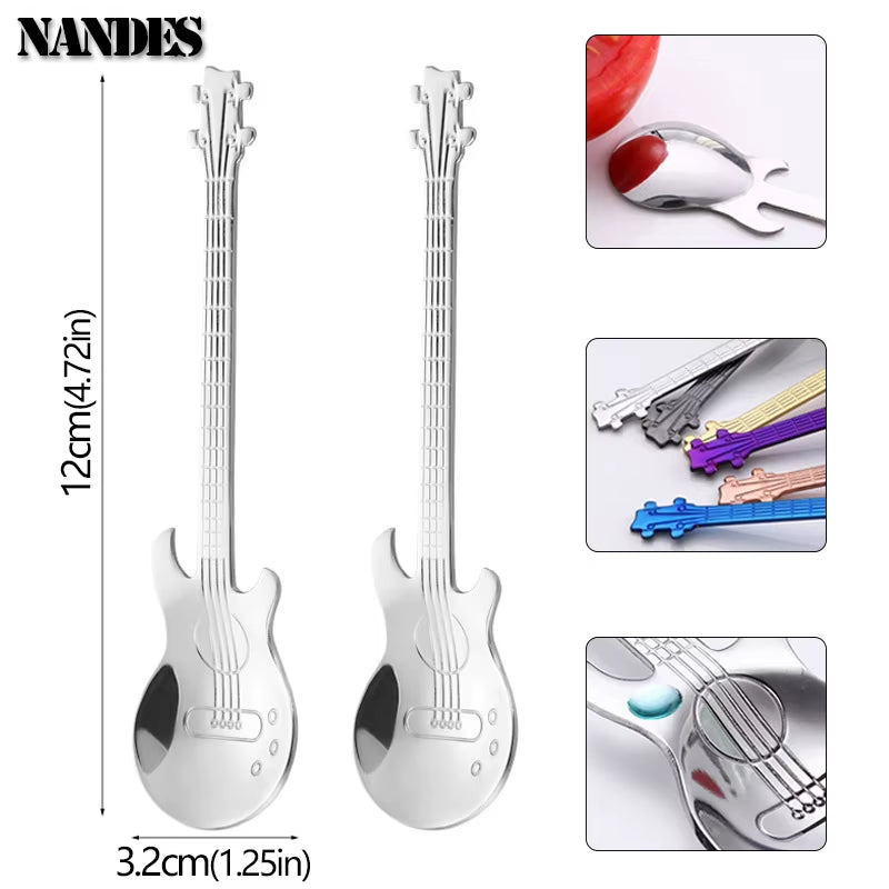 Stainless Steel Colorful Teaspoon and Coffee Spoon Set for Stylish Tableware and Kitchen Use