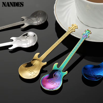 Stainless Steel Colorful Teaspoon and Coffee Spoon Set for Stylish Tableware and Kitchen Use