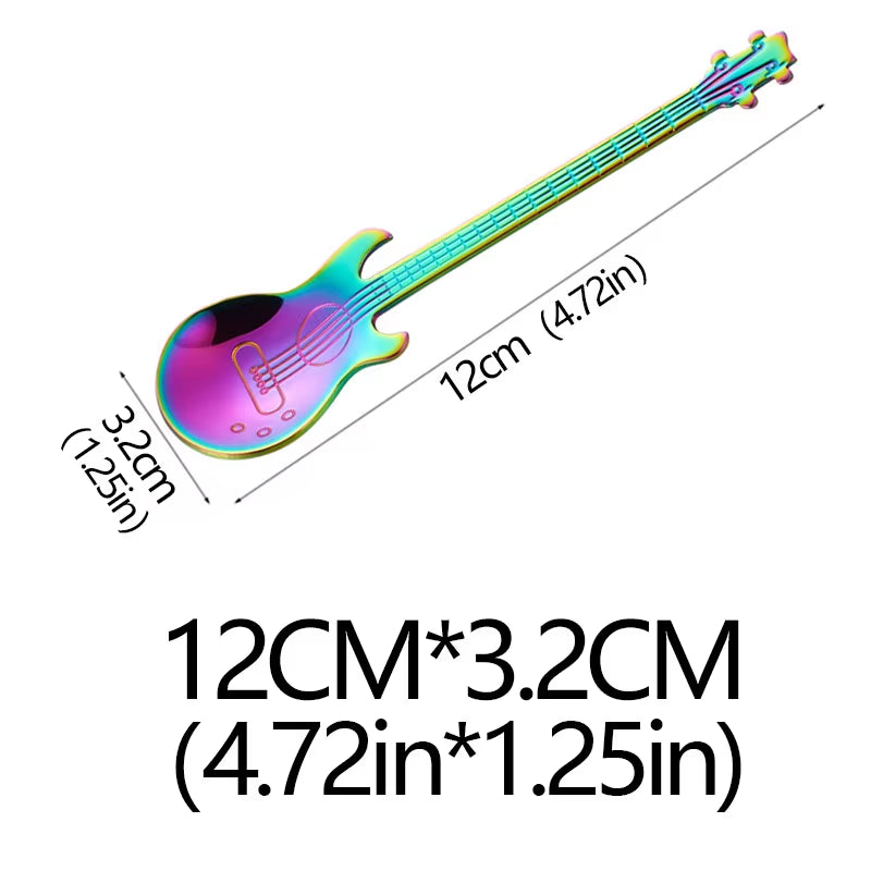 Stainless Steel Colorful Teaspoon and Coffee Spoon Set for Stylish Tableware and Kitchen Use