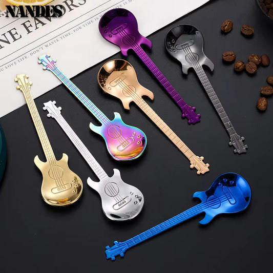 Stainless Steel Colorful Teaspoon and Coffee Spoon Set for Stylish Tableware and Kitchen Use